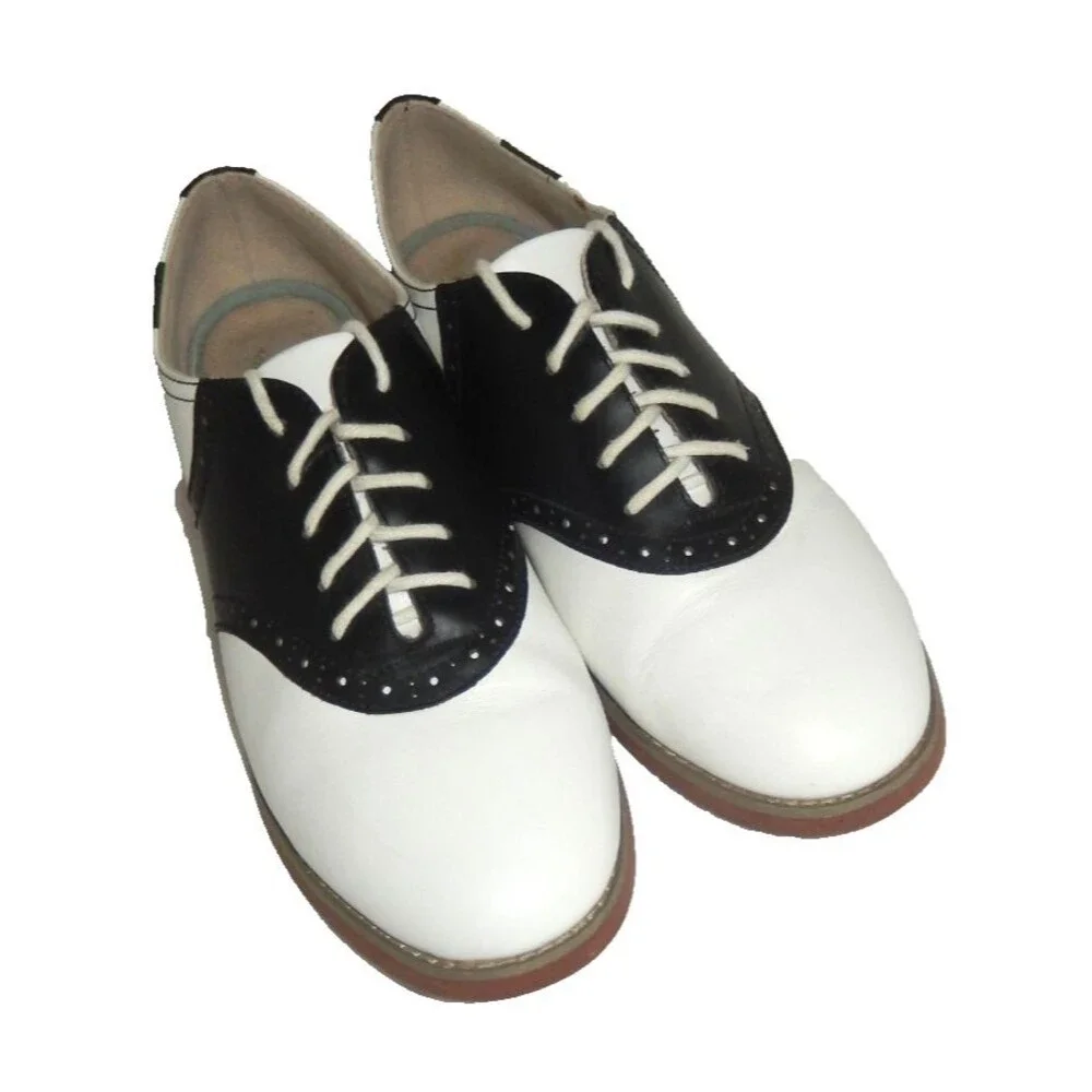 Eastland Sadie Leather Saddle Shoes Oxfords Women's 9.5 M Lace Up White & Black
